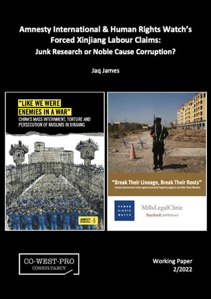 Working paper 2: Amnesty International & Human Rights Watch's Forced Xinjiang Labour Claims: Junk Research or Noble Cause Corruption?
